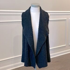 LOFT Grey Open Sweater Vest - Size XS